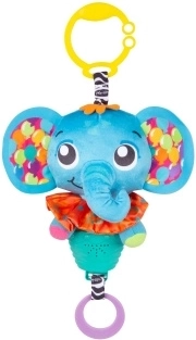 glasbena viseča igrača slonček s sponko PLAYGRO