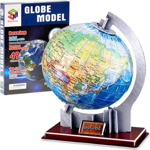3D-puzzle globus, 49 delov