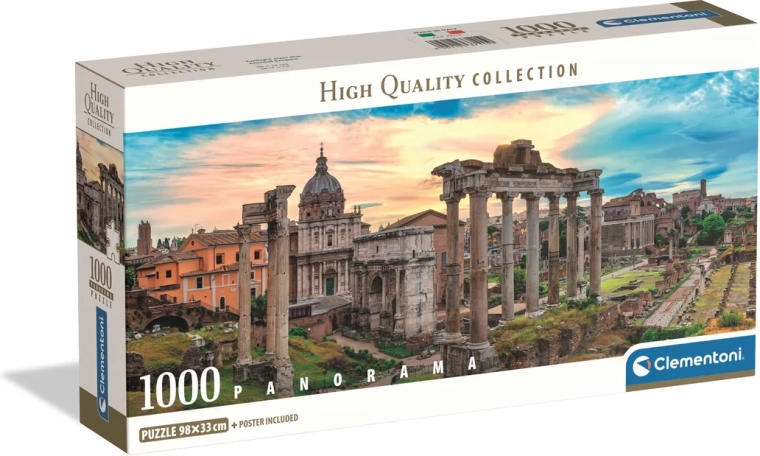 Clementoni panoramske puzzle Mrak nad večnim mestom 1000 koščkov
