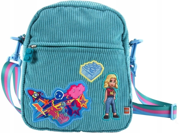 LEGO Friends turkizna torbica za čez ramo z aplikacijami za likanje