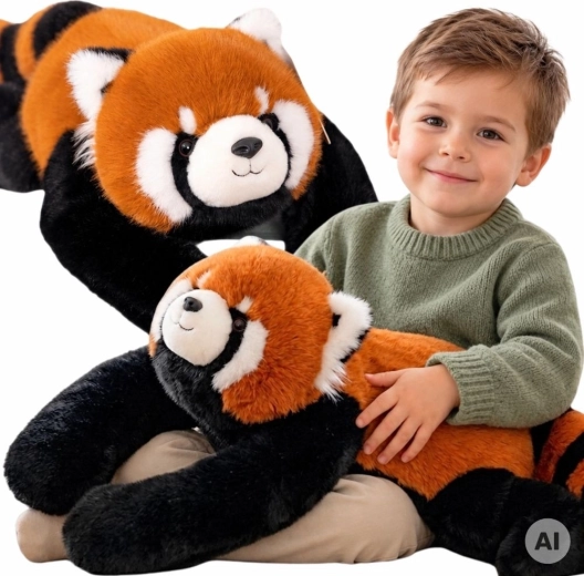 WOOPIE Težka senzorična plišasta rdeča panda 1,5 kg