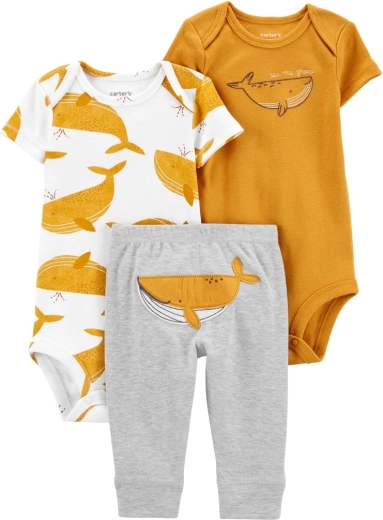 Carter’s 3-delni set za dojenčka – 2× bodi s kratkimi rokavi in pajkice Green Firefly, nevtralno