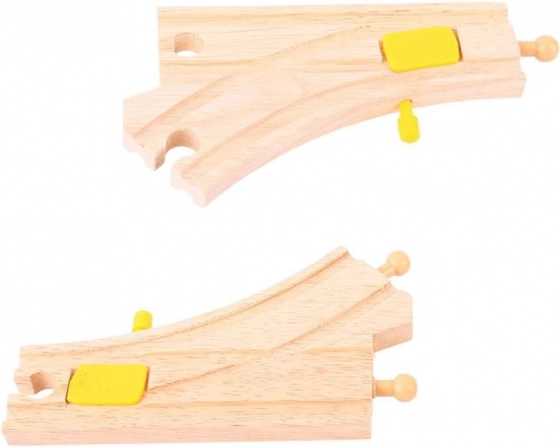Lesena Preklopna Izmenjevalna Proga za Vlakovne Poti Bigjigs Rail 2 Kos