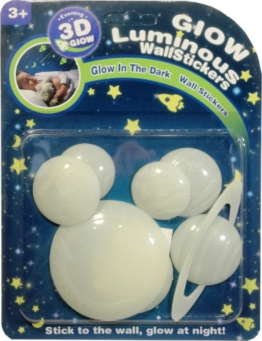 Svetleče stenske nalepke planetov za otroško sobo