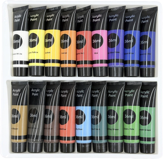 Profi Acrylic Paints - 18 colors