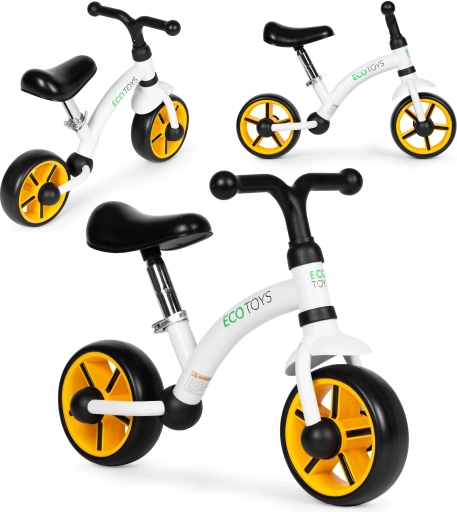Poganjalec za otroke z EVA kolesi in nastavljivim sedežem ECOTOYS, črn