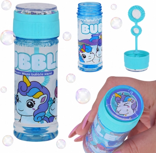 Milni mehurčki z motivom samoroga 65 ml z labirintno igro