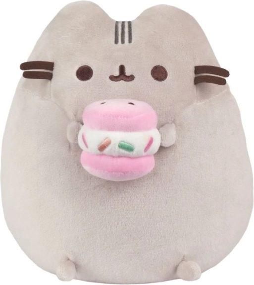 plišasta mačka Pusheen z makronom 24 cm