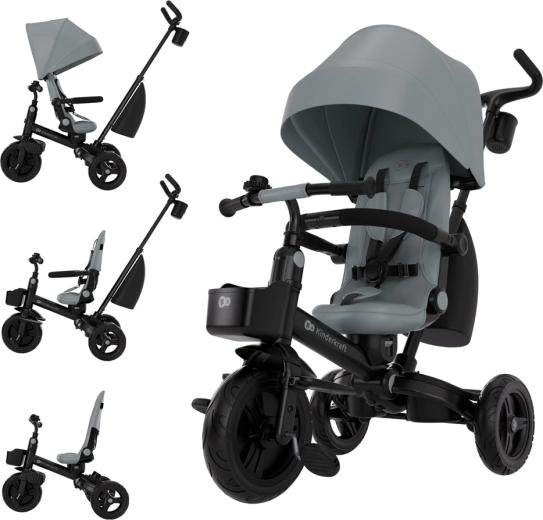Kinderkraft aveo 2 plus večnamenski tricikel grey