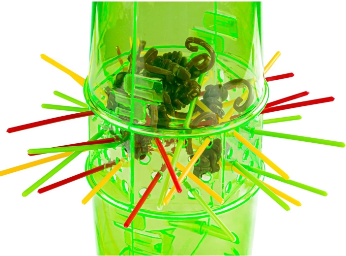 Colorful “branches” and monkeys included