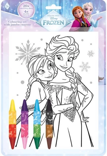 Pobarvanka set z dvostranskimi voščenkami Frozen – Ledeno kraljestvo