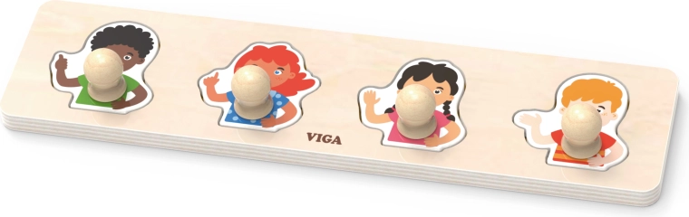 Viga first peg puzzle with knobs – skin tones