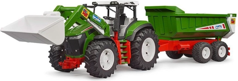 BRUDER ROADMAX traktor s čelnim nakladačem in prekucnim priklopnikom