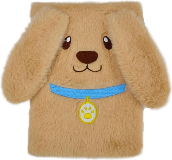 Plush A5 notebook with a puppy - 1 piece