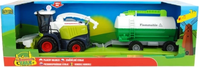 Children's combine harvester with trailer, lights and sound