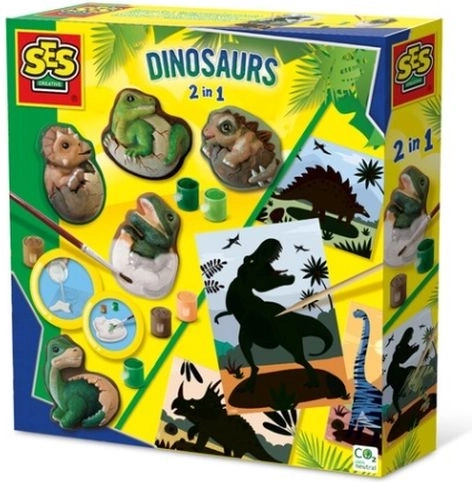 SES mavčni odlitki dinozavrov 2 v 1