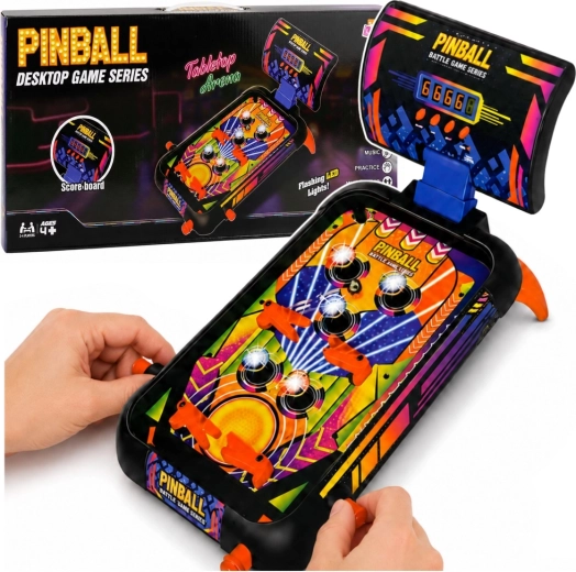 Namizni pinball (fliper) z lučkami, zvoki in števcem točk