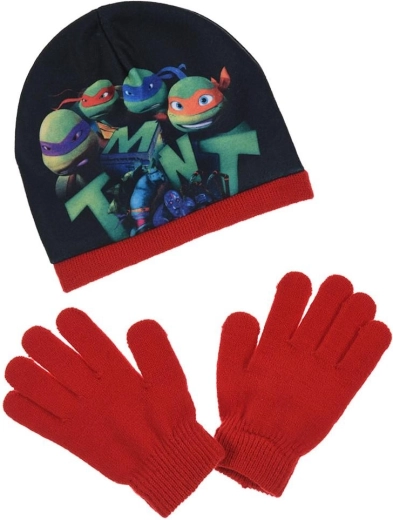 Red Teenage Mutant Ninja Turtles Hat and Gloves