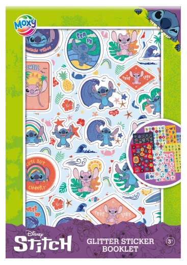 Moxy bleščeče nalepke Stitch – blok nalepk A5