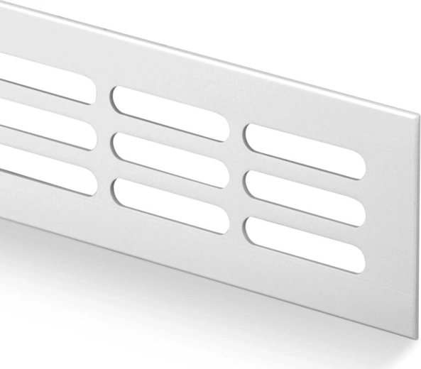 Aluminijasta prezračevalna rešetka 60 × 600 mm, naravni eloks