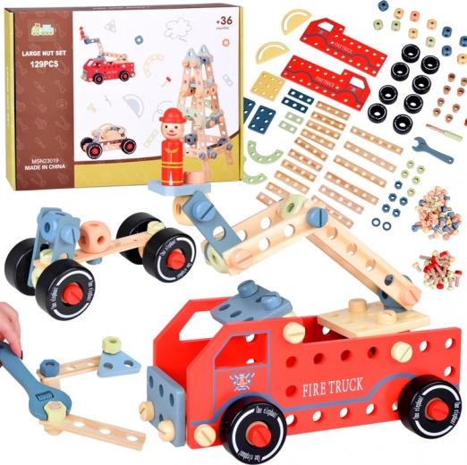 Lesena zgradba kreativnih igrač 129 delov