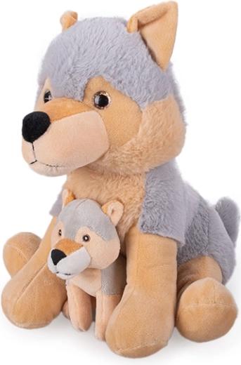 Plišasti husky s mladičkom 25 cm
