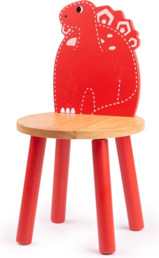 Otroški leseni stol Stegosaurus Tidlo