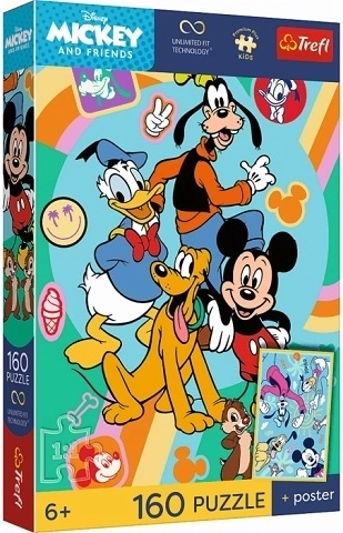 Trefl Premium Plus Kids sestavljanka Mickey Mouse – Mišja ura 160 kosov