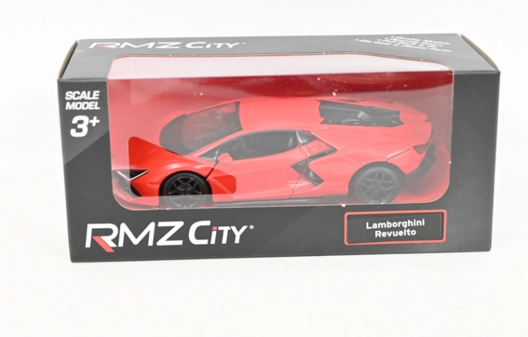 RMZ Lamborghini Revuelto 2024 kovinski model avtomobila 1:18 mat rdeč