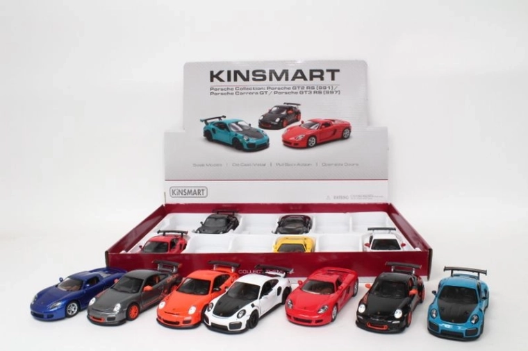 Kovinski model avtomobila Porsche 13 cm z odpiranjem vrat in pull-back pogonom