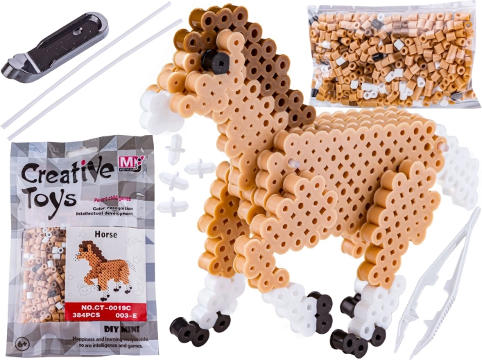 Iron-on beads 3D horse in a bag