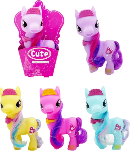 Gumijasti poni 12 cm - 1 kos