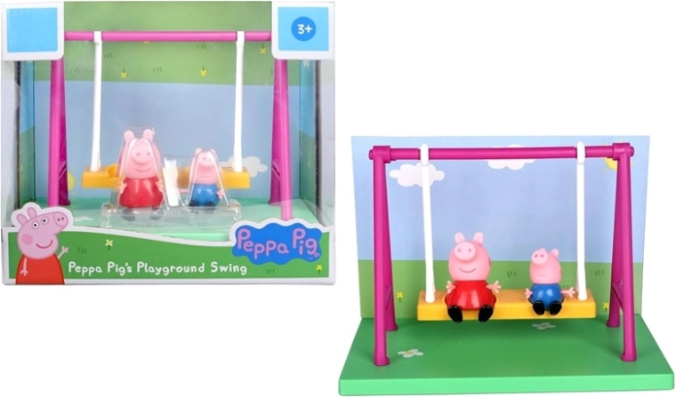 Peppa Pig komplet gugalnice z 2 figuricama Peppe in Georgea
