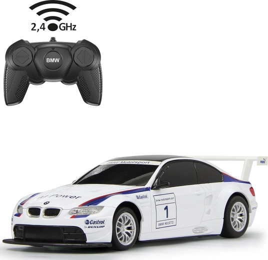 Daljinsko vodeni avtomobil BMW M3 Sport 1:24, bel