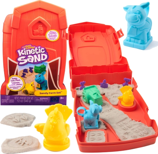 Kinetic Sand Sandy Farm ustvarjalni komplet s kinetičnim peskom