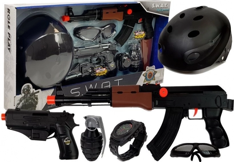 Otroški S.W.A.T. Igrača Set z Pištolami in Čelado