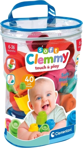 Clementoni Soft Clemmy mehke kocke za dojenčke – 40 kosov
