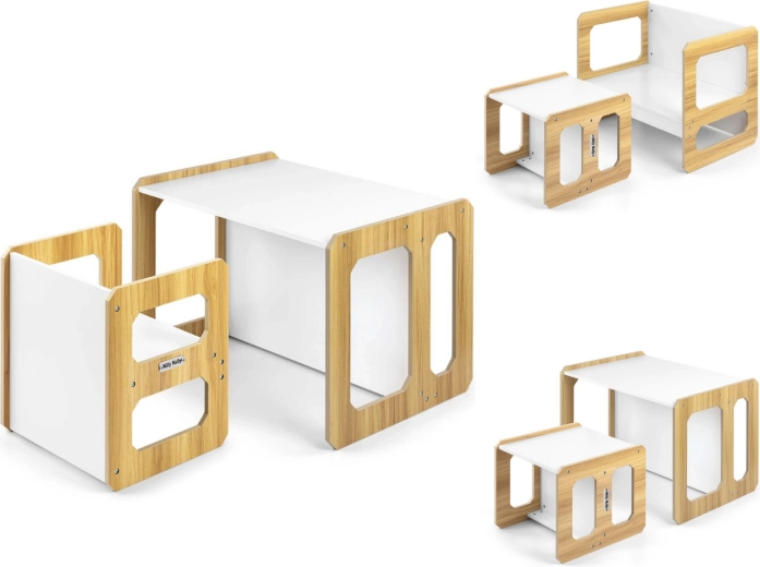 Milly Mally Stella 3-in-1 children’s furniture set natural