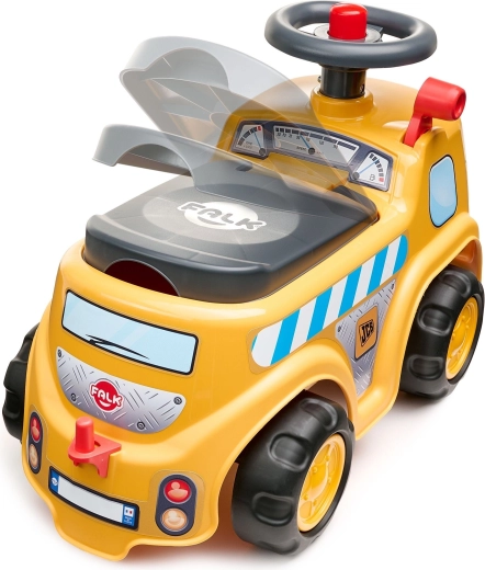 Krmilo s hupo in shranjevalni predal