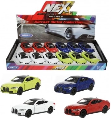 Kovinski model avtomobila Welly BMW M4 12 cm z vzvratnim navijanjem