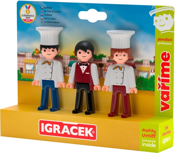 Efko Igráček trio Kuhamo – komplet 3 gibljivih figuric z dodatki