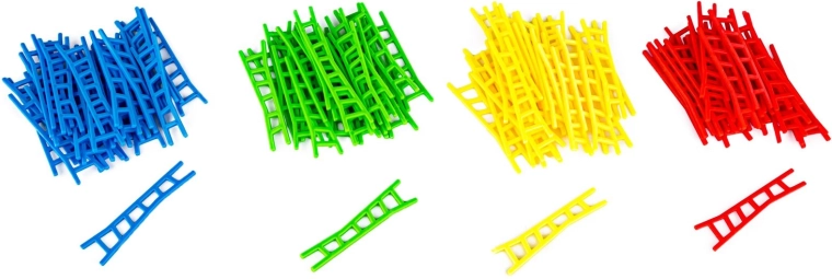 100 colorful pieces for flexible building