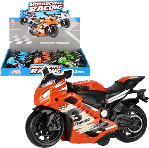 Barviti dirkalni motor – igrača za otroke 14 cm