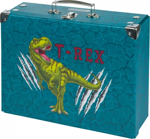 Zložljiv šolski kovček T‑REX s kovinskimi okovi