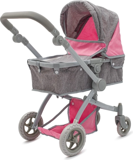 Voziček za punčke 2v1 Baby Mix Sophie roza-siv