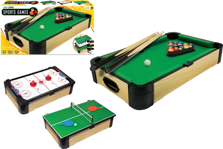Namizni biljard 3v1 Triple-Play 60 cm