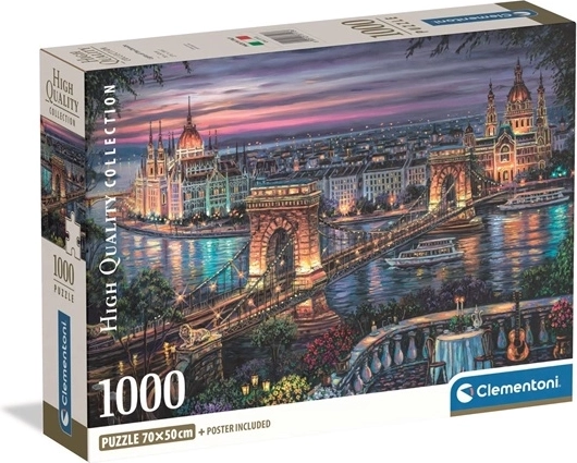 Clementoni puzzle Compact Luči na Donavi 1000 kosov