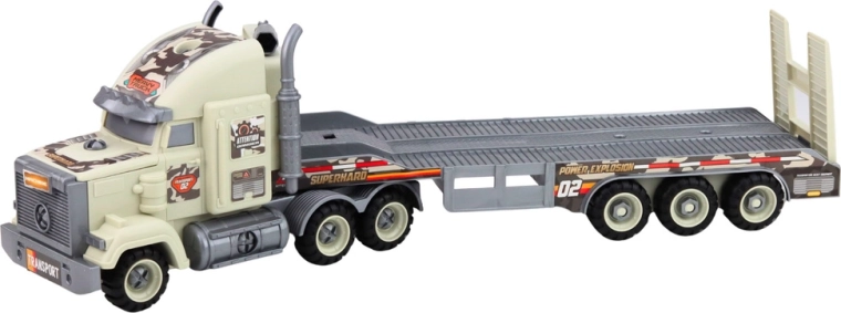 Velik vlačilec s polprikolico za prevoz tehnike