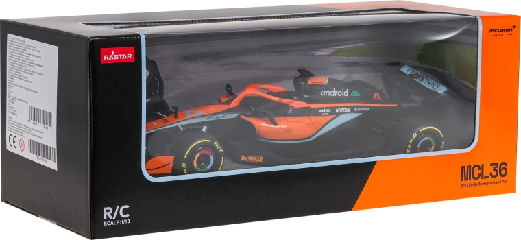 Rastar daljinsko vodeni model formule McLaren MCL36 v merilu 1:18