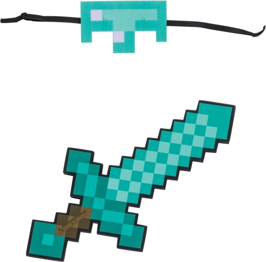 Minecraft kostumski set: maska in penasti diamantni meč Steve